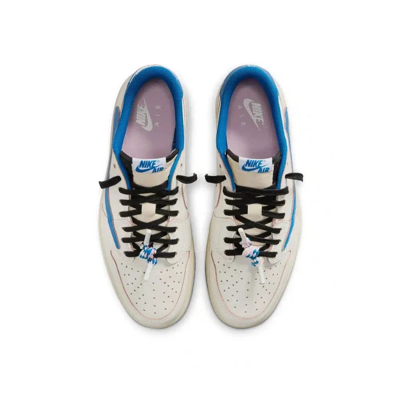 Nike Air Jordan 1 Retro Low OG SP Fragment x Travis Scott Sail Military Blue