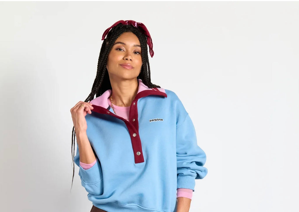 Sweat-shirt Vanessa bleu