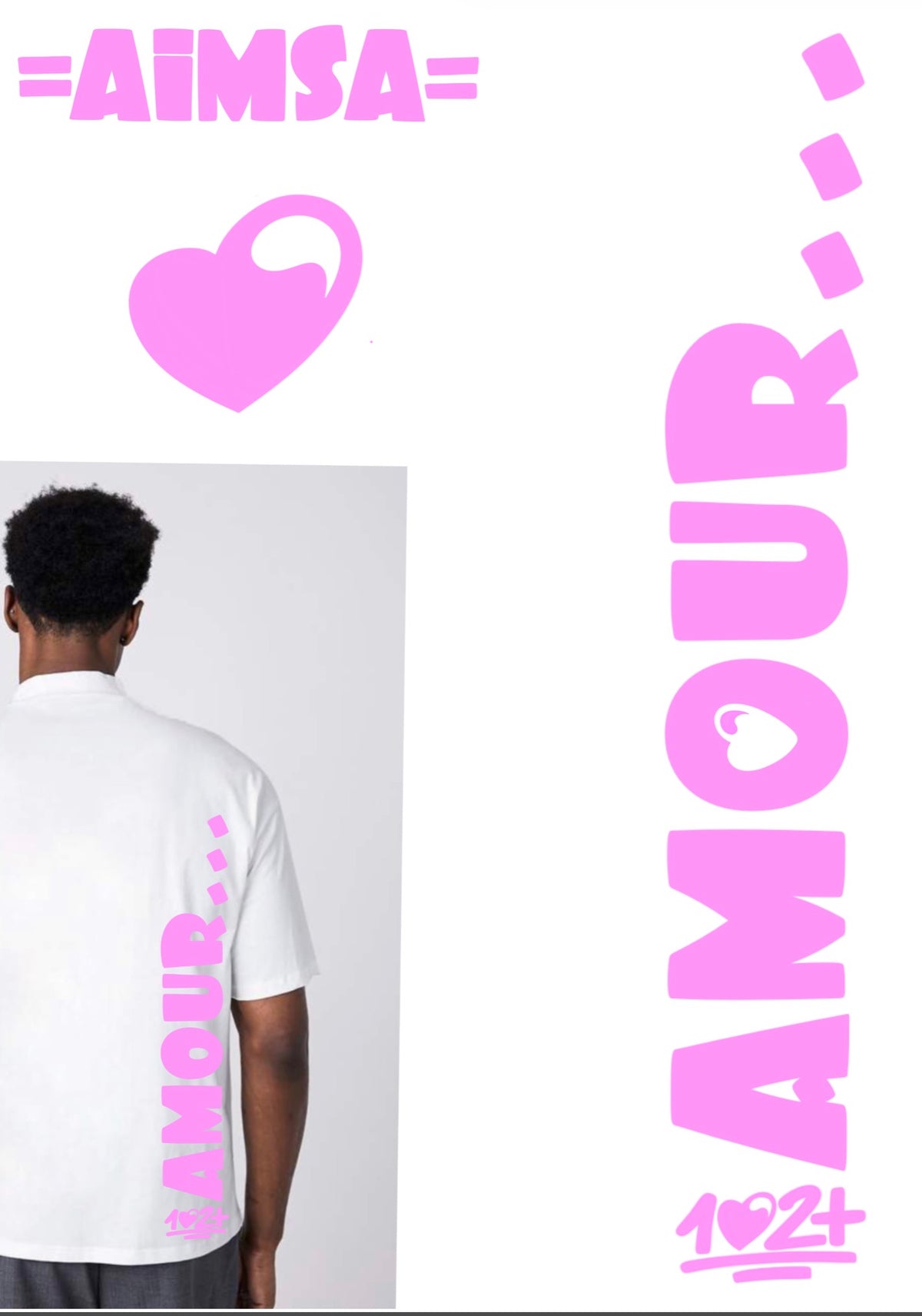 t-shirt - amour rose