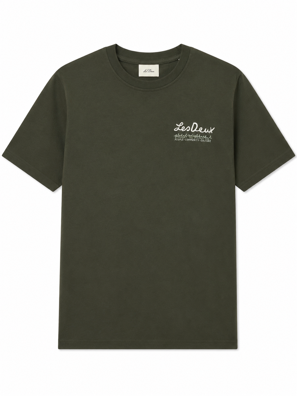 T shirt les deux rural kaki