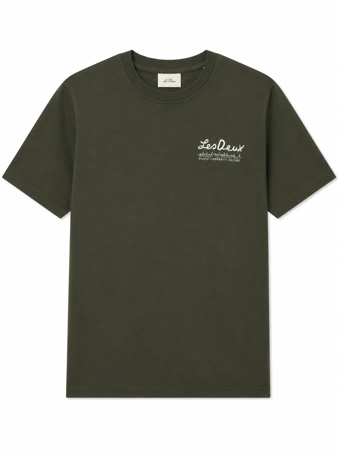 T shirt les deux rural kaki