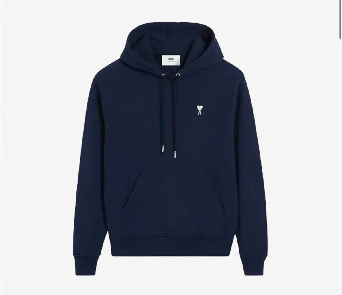 AMI Paris Hoodie De Coeur Navy White