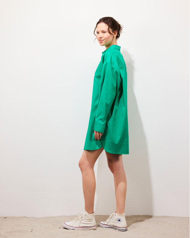 HANKS • Robe chemise courte en coton