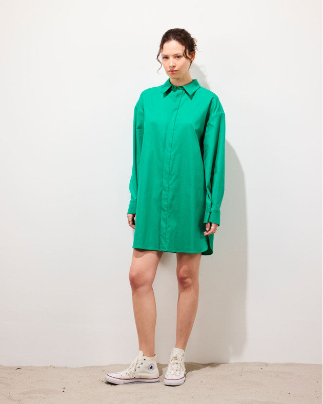 HANKS • Robe chemise courte en coton