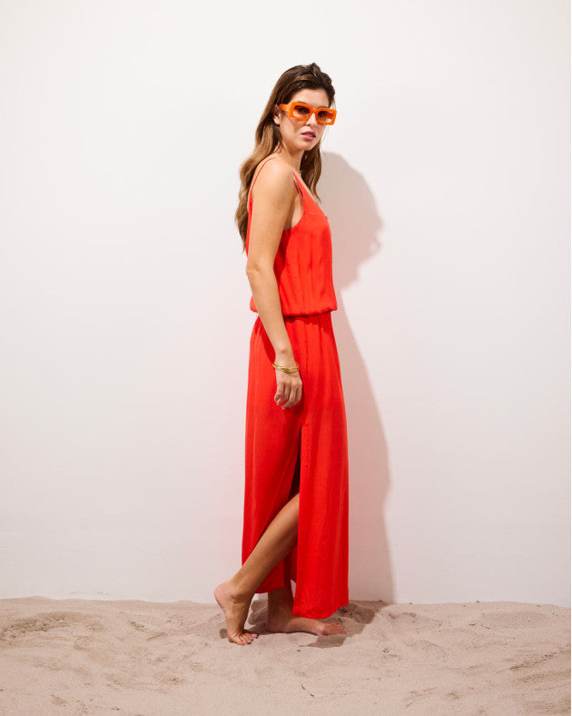 MAEVA • Robe longue dos nu à bretelles