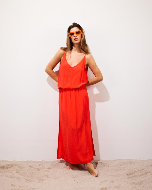 MAEVA • Robe longue dos nu à bretelles