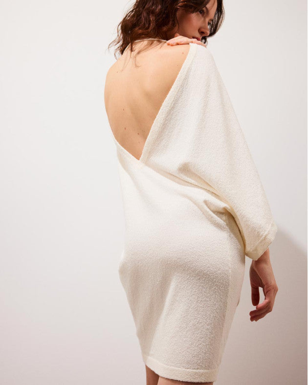 MARTIN • Robe courte en maille effet éponge
