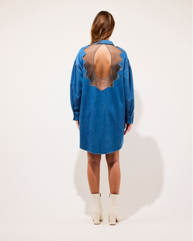 SUNDAY • Robe chemise courte en denim